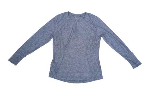 Athleta Pacifica Illume UPF Fitted Top Long Sleeve Gray Swim Shirt Womens L - Picture 1 of 11