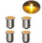 4x orange BA15S COB LED bulbs for turn signals 1156 2 wheel scooters motorcycles