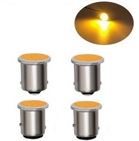 4x ampoules LED BA15S COB Orange pour Clignotants 1156 2 roues scooters motos - Photo 1/2