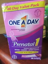 One A Day Women's Prenatal Multivitamin w/ Folic Acid DHA & Iron  4/30/26
