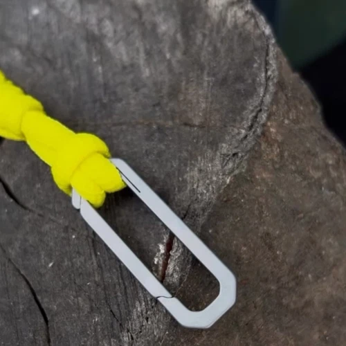 Outdoor TC4 Titanium Key chain Carabiner with Key Ring Hang Buckle EDC Tool - Picture 5 of 14