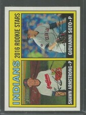 2016 Topps Heritage #165 Giovanni Soto/Shawn Armstrong RC Rookie Indians 