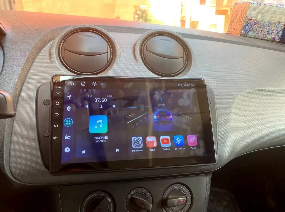 Autoradio 2 DIN Android 13 9" CarPlay GPS WiFi Plug&Play Seat Ibiza 6J 2009-13 - Immagine 3 di 4