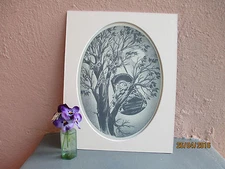 vintage lullaby  illustration of baby in cradle 1941