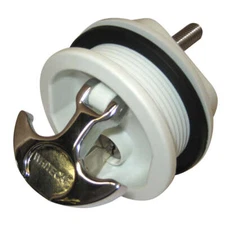 Whitecap T-Handle Latch - Chrome Plated Zamac/White Nylon - Locking - Freshwater