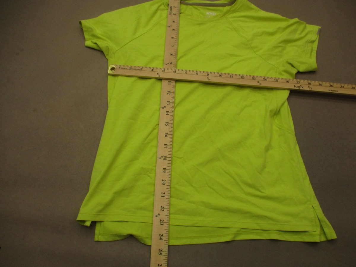 REI COOP Size M Womens Yellow Crew Neck Short Sleeve Fitted
