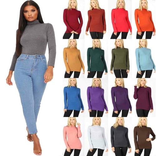 ladies turtle neck t shirt