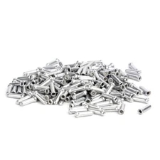 120 Pack Alloy Bike Brake Cable Cap Ends Tips Crimp for Road Mountain Bike