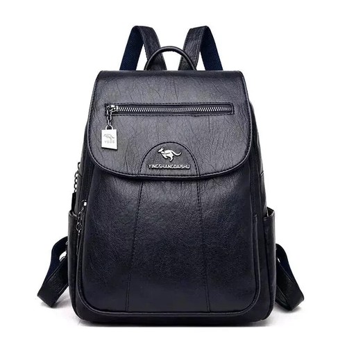 Women Backpack Soft Leather Vintage Shoulder Bag Casual Travel Ladies Female Bag - Picture 17 of 23