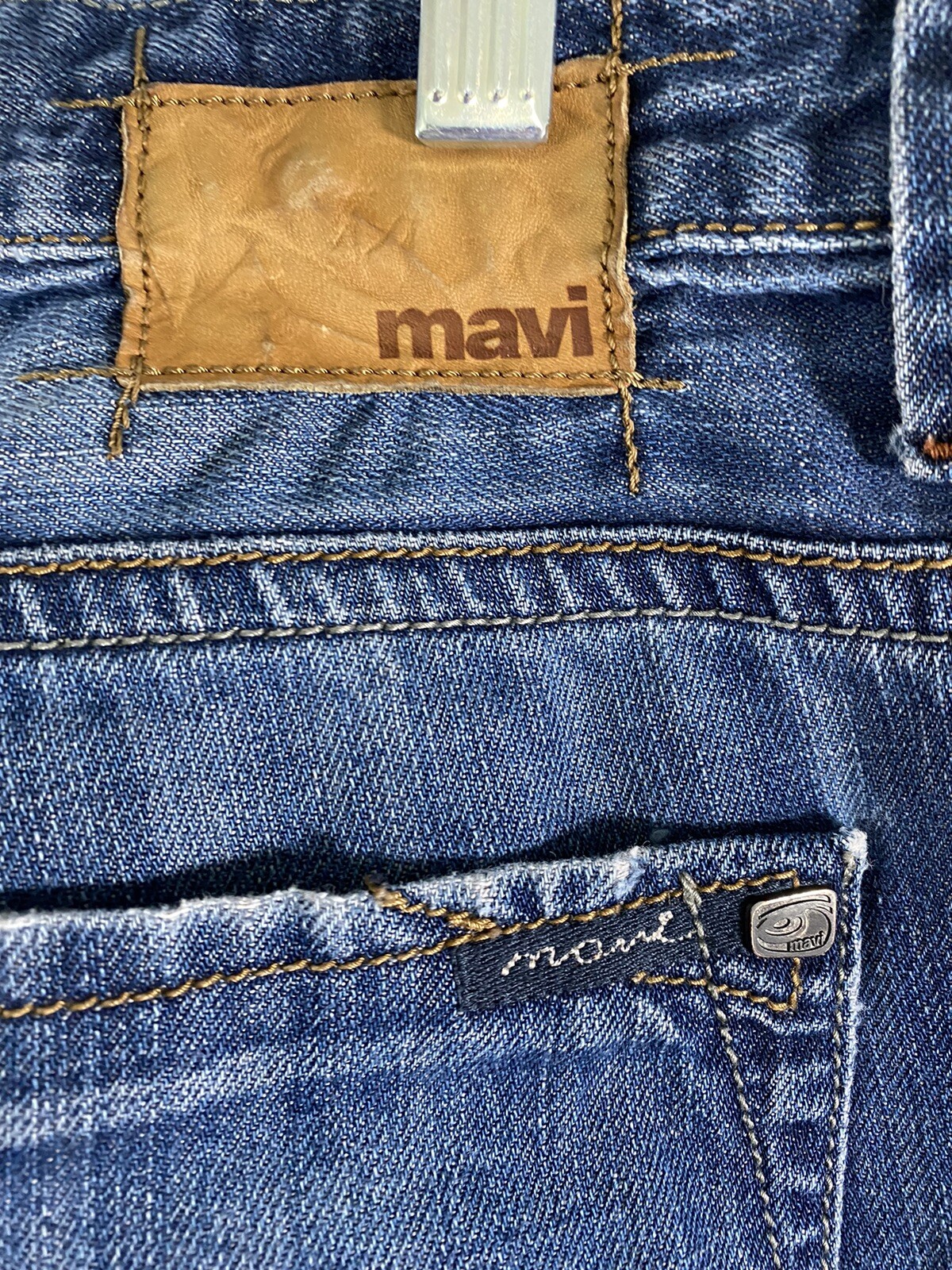 Mavi Leo Low Rise Easy Boot Cut Distressed Blue Baggy… Gem