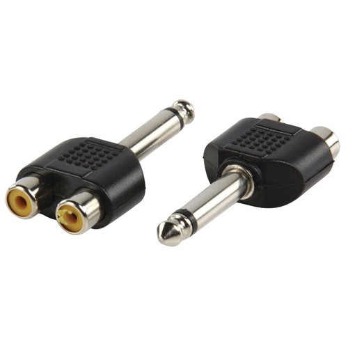 Praktischer 1/4 auf 2 Phono Buchse Adapter Konverter 2er Pack - Bild 2 von 6