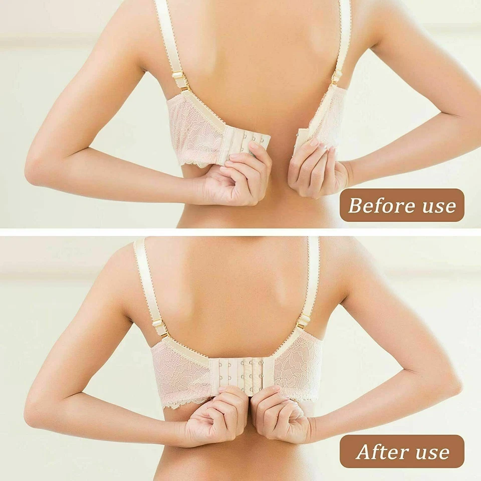 4Pcs Adjustable Bra Extender 2/3/4 Hooks with Elastic Underwear Strap Extension - Image 3 of 4