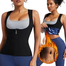 Women Sauna Suit Sweat Vest Waist Trainer Sport Body Shaper Workout Tank Tops US