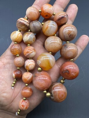 Rare Ancient Old Top Quality Carnelian Agates Different Size 1 Sting Beads