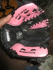 Childs Franklin Baseball Glove RTP Series 4520-9 1/2" Pink  Black looks unused