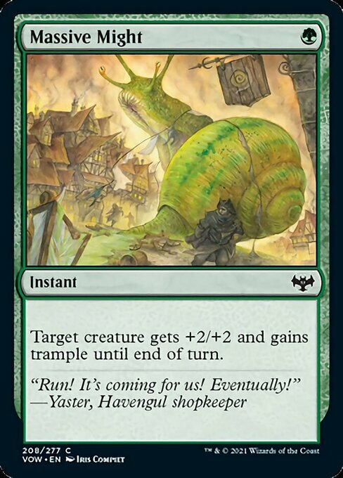 MASSIVE MIGHT x4 ~mtg NM-M Innistrad: Crimson Vow 4 Common