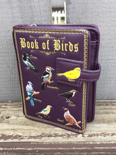 Shag Wear Book of Birds kleine Geldbörse für Frauen veganes Kunstleder 4,5" burgundisch - Bild 8 von 9