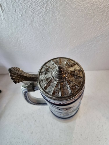 Avon handcrafted in brazil Ceramorte 1981 Aviation Lid Beer Stein - Picture 3 of 8