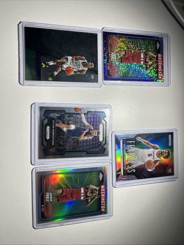 Numbered Topps Chrome Basketball Lot Poole, Wembanyama, Bradley, James