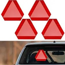 4 PCS Slow Moving Vehicle Sign, Diamond Grade Reflective Sticker, Color: 4 Pcs