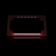 LED Plate Frame with Auxiliary Run/Brake Light & Tag Illumination - Black