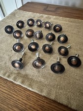 VTG 19 Amerock Allison Antique Bronze 1.25" Round Cabinet Knobs Pull