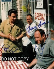 James Gandolfini Tony Sirico Steven Van Zandt Signed The Sopranos 8x10 Photo RP