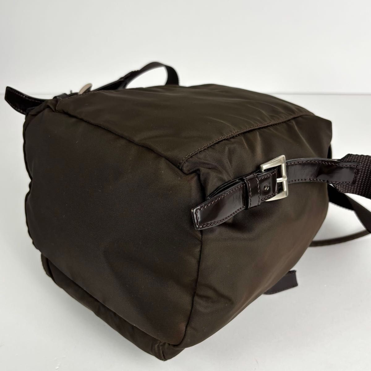 Excellent condition PRADA triangular logo backpac… - image 10