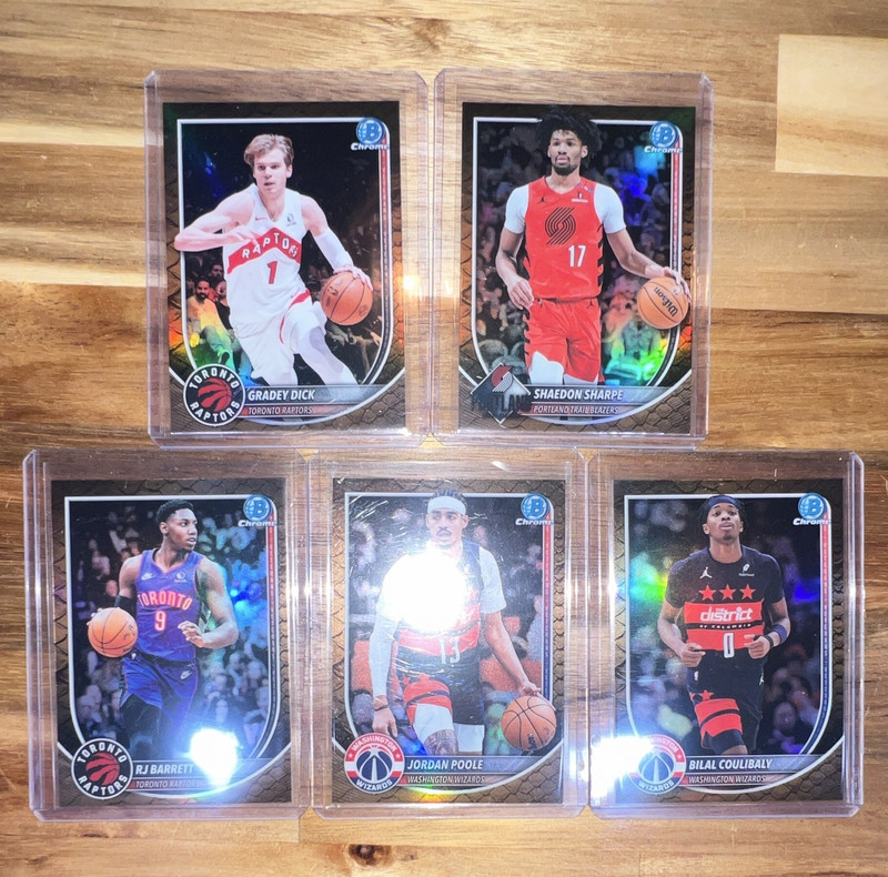 Bowman Chrome 5-Card Lot Gradey Dick Sharpe Barrett Poole REPTILIAN 25-26