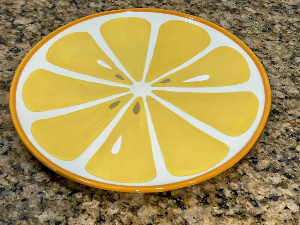 复古 Robin Pickens 认证国际 12.5 柑橘陶瓷拼盘 EC — 第 4/4 张图片