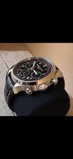 Baume & Mercier Genève Chronograph Automatic Black Dial Leather Watch