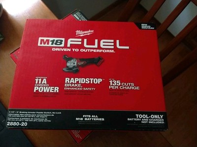 Milwaukee 2880-20 M18 Fuel Grinder Tool Only New In Box