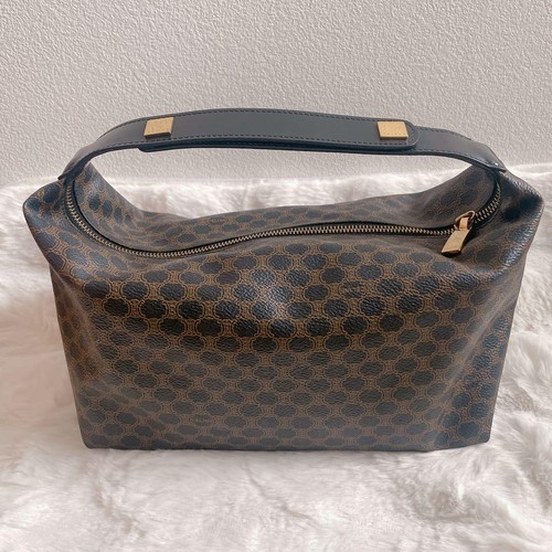 Celine Handbag Macadam Brown Leather Women Pre-owned From Japan