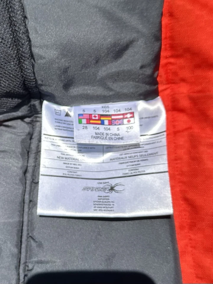 Chaqueta Spyder Spylon XT5000 Naranja Juvenil Esquí/Snowboard Talla 5 Foto 4 de 4