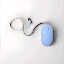 Apple Mighty Mouse A1152 USB Wired Optical Mouse Scroll Ball Mac G4 G5 iMac Test