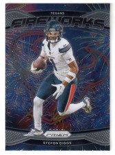 2024 Panini Prizm #9 STEFON DIGGS 'FIREWORKS' INSERT CARD! TEXANS
