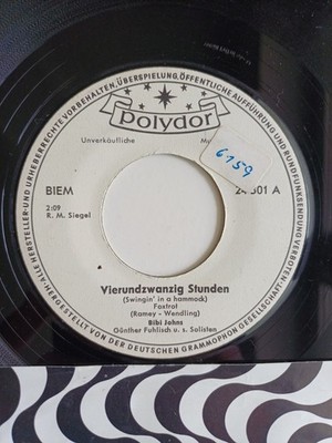 C NM 7'' Promo Bibi Johns   Vierundzwanzig Stunden DE 1960 Polydor   24 301