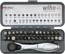 Wiha 74984 32 Piece GoBox Standard Bit Set with Mini Ratchet