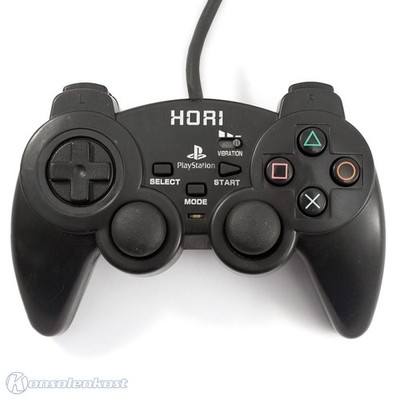 PS1 / Playstation 1 - Wired Controller / Pad #schwarz Analog Sindou Pad [Hori]