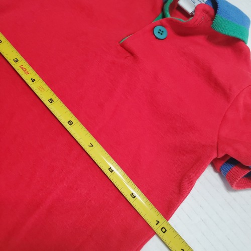 Vintage Oshkosh B’Gosh, boys polo short sleeve shirt 24 months Red preowned - Picture 8 of 9