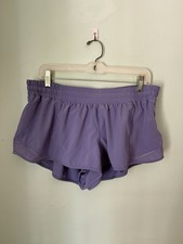 Lululemon Find Your Pace Shorts Women Size 14 Purple Excellent High Rise Running