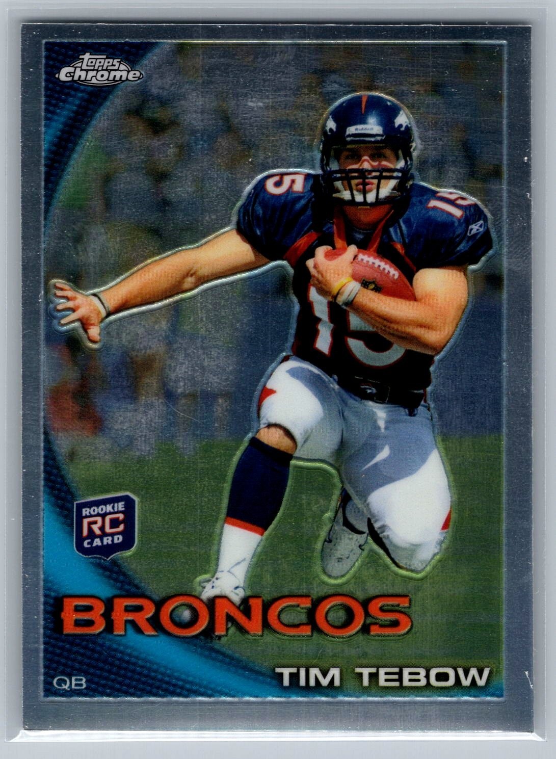 2010 Topps Chrome - Refractor Tim Tebow #C100 Leaping (RC)