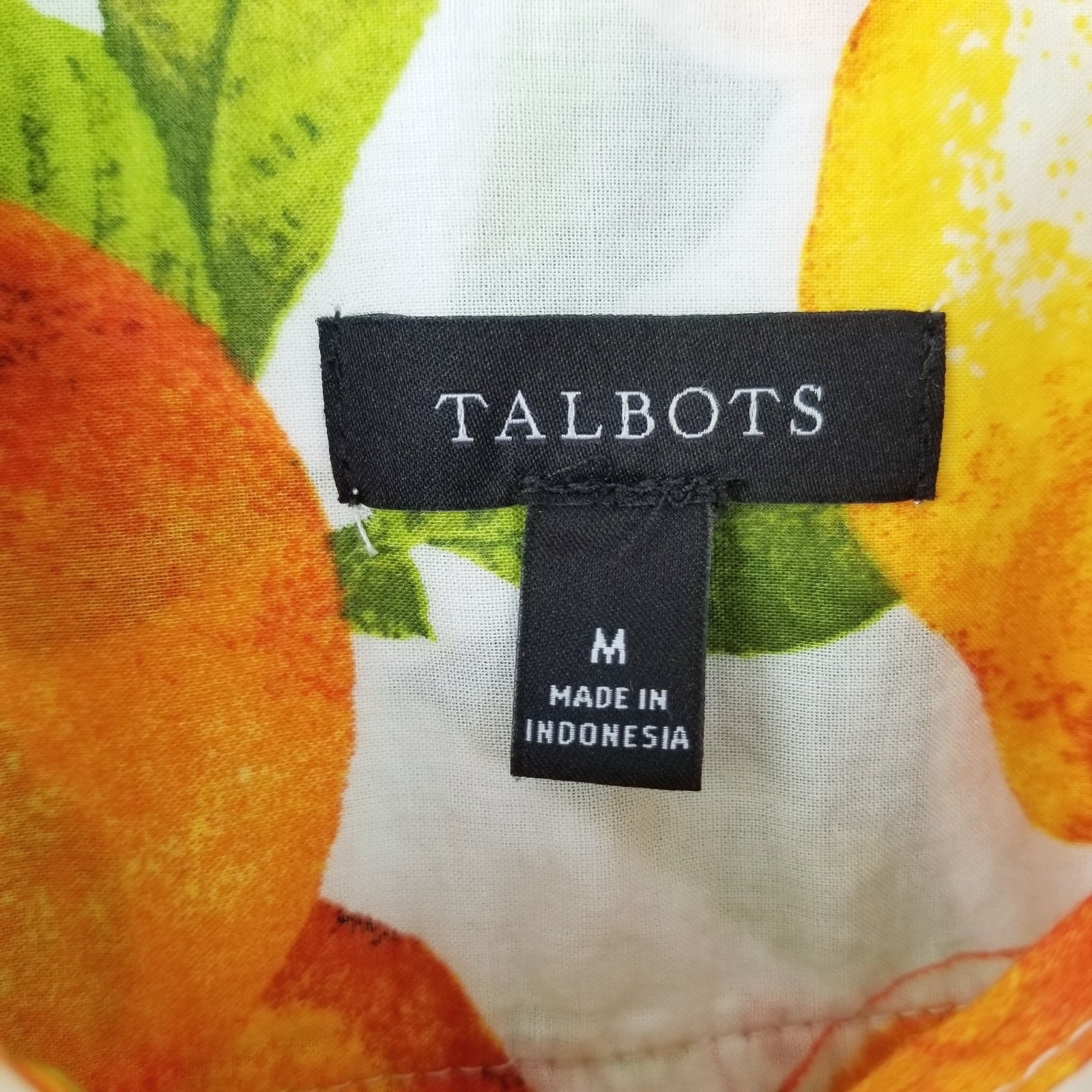 Talbots Oranges Citrus Fruit Pattern Long Sleeve … - image 6