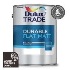 Dulux Trade Durable Flat Matt, 5L - White - Walls & Ceilings - Highly Durable