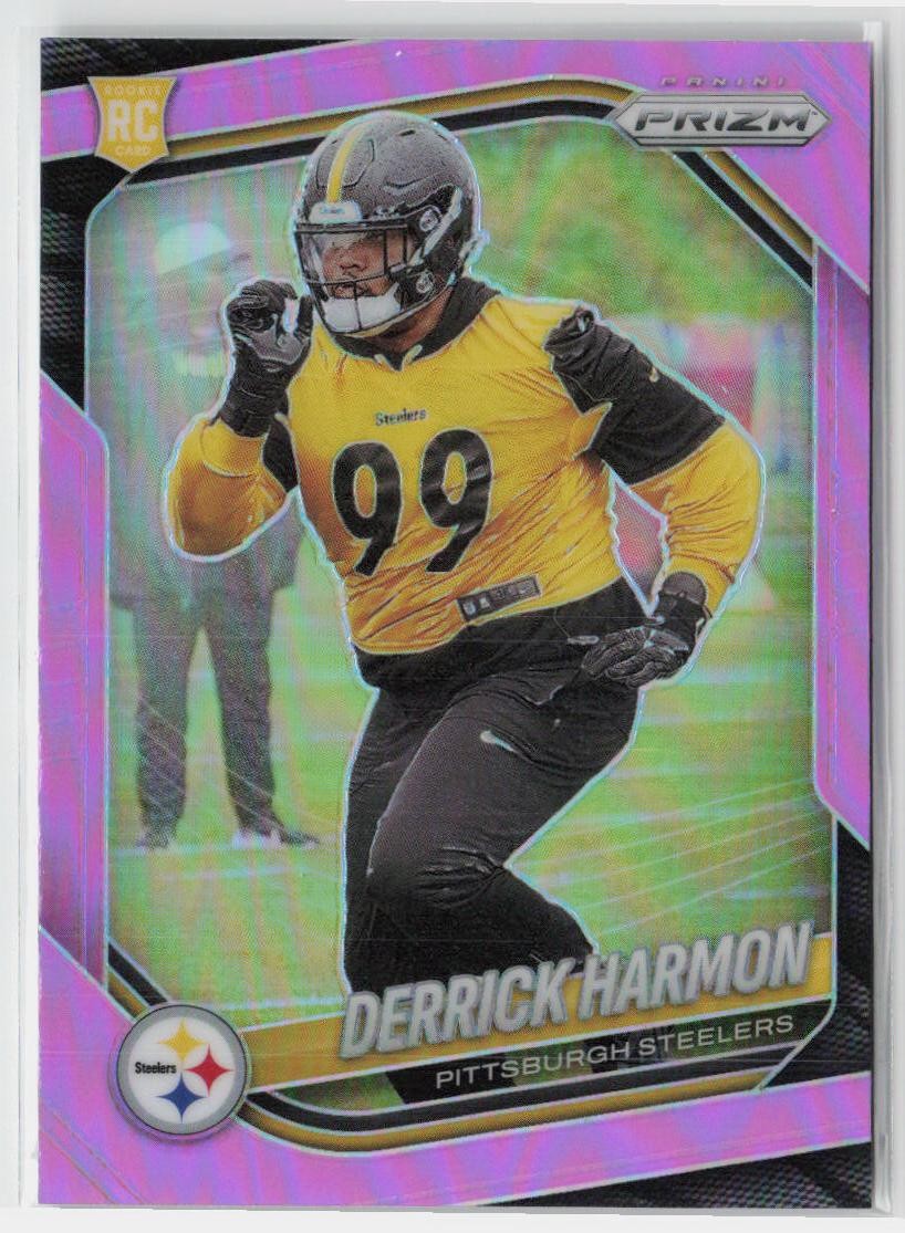 2025 Panini Prizm #368 Derrick Harmon Pink Rookie Steelers NM
