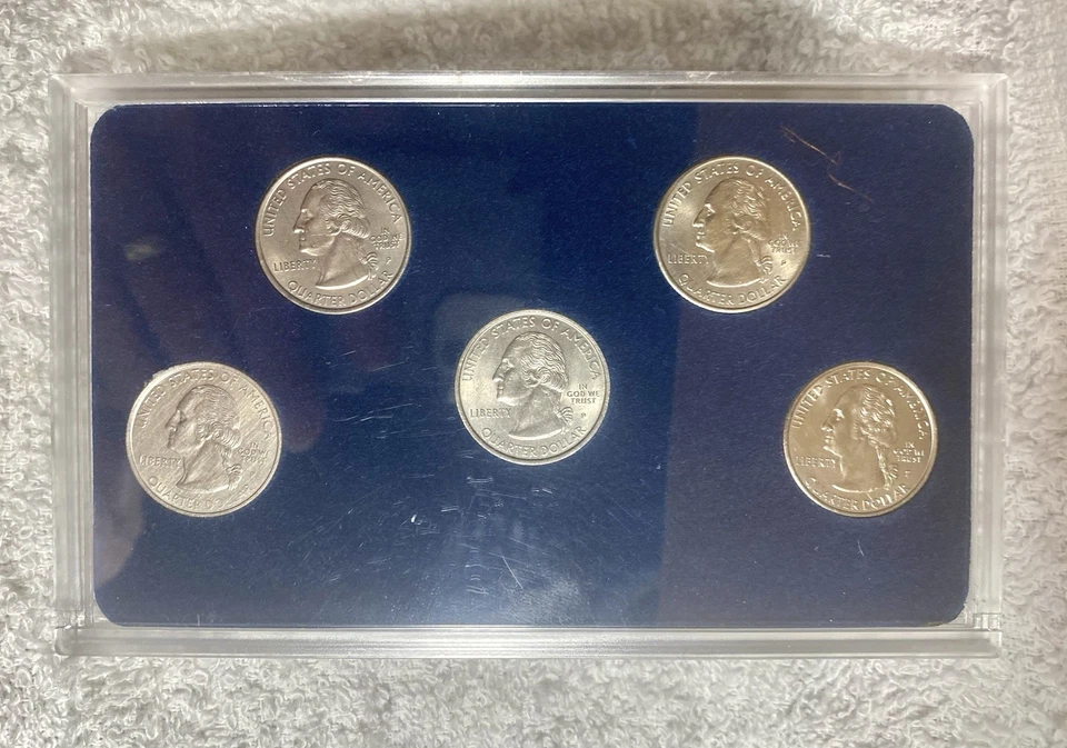 1999 State 25c Collection UNC P Mint, COA, Display Case, + Bonus Silver Coin Inc - Image 4 of 4