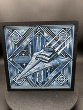 Imperial Star Destroyer Art Deco 3D Printed Picture Star Wars Themed