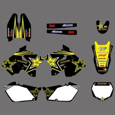 MX Graphics Kit Backgrounds Decals For Suzuki RM125/250 RM125 RM250 2001-2012
