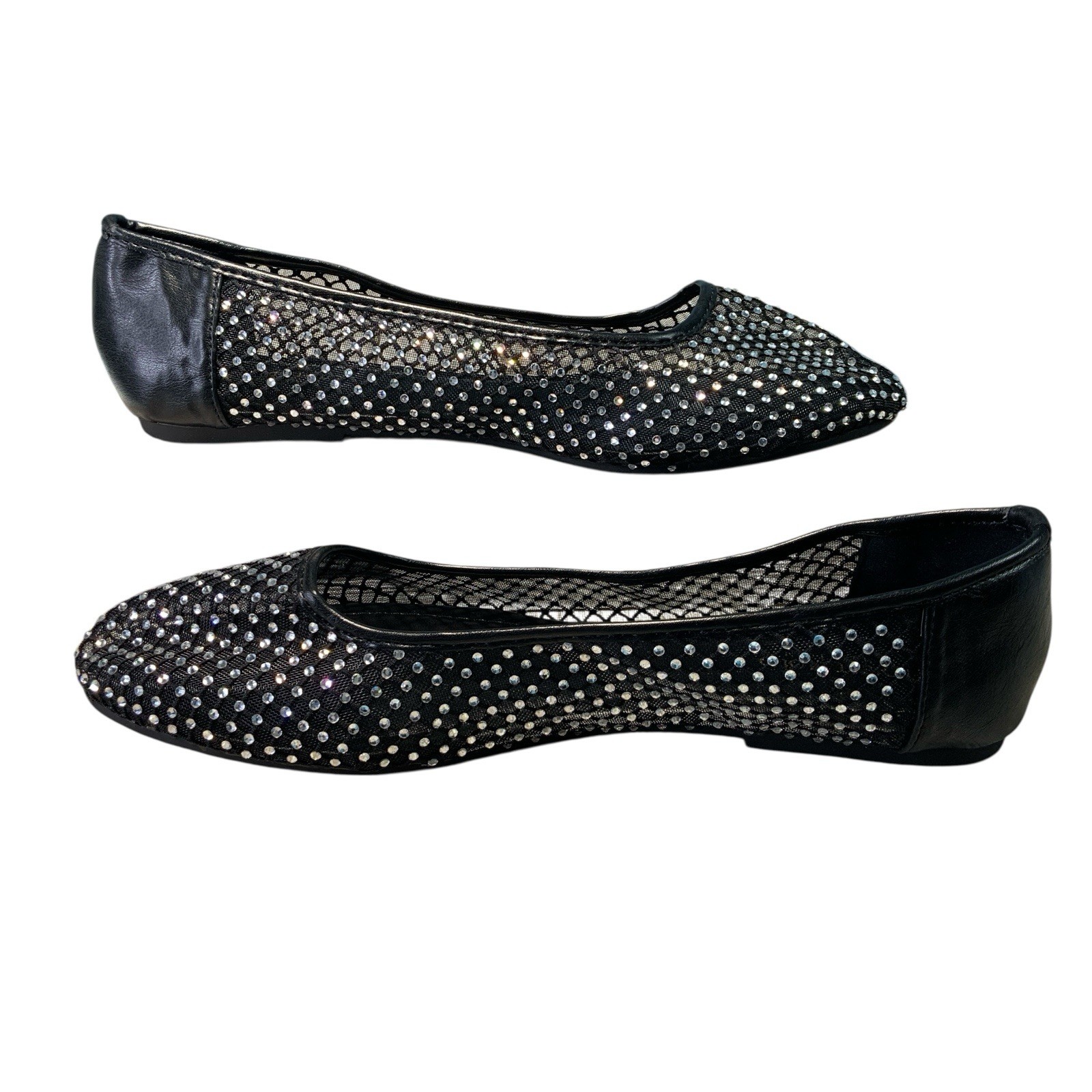 Project Cloud Size 8.5 Mesh Micro Rhinestone Flat… - image 5