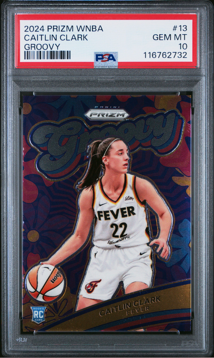 2024 Panini Prizm WNBA - Groovy Caitlin Clark #13 Rookie PSA 10